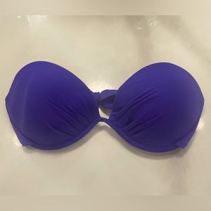 Medium purple push-up,padded, ruffled bikini top